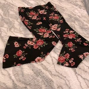 Flared print leggings
